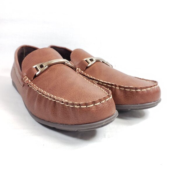 Simply Styled Loafers Men's Size 11 Brown Leather - Picture 2 of 7